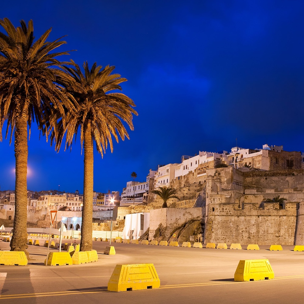 Africa, Morocco, Tangier, Tetuan, Fortress, Medina Marrakech, Morocco.the iconic Koutoubia